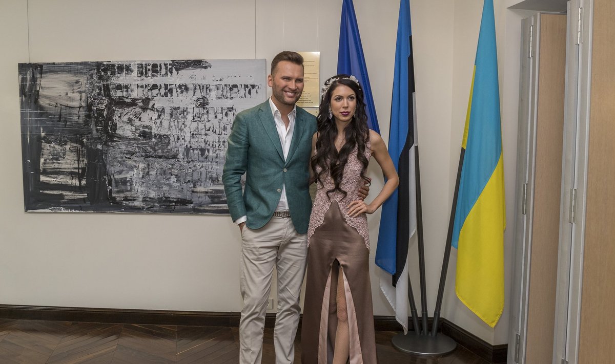Eurovisioni delegatsioon Kiievi Eesti saatkonnas vastuvõtul