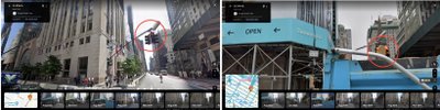 Vasakul on 2019. aasta augusti Google Mapsi tänavavaate versioon samast hoonest, paremal 2021. aasta augusti versioon. 