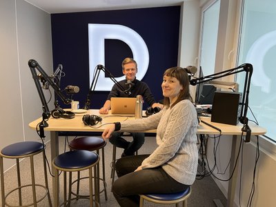 Saatejuht Jonas Grauberg ja seksuoloog Kristina Birk-Vellemaa