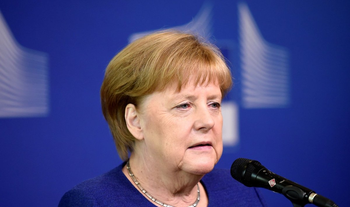 Saksa liidukantsler Angela Merkel täna Brüsselis.