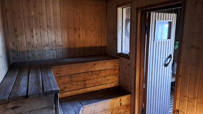 Eesti põhjapoolseima sauna leiliruum