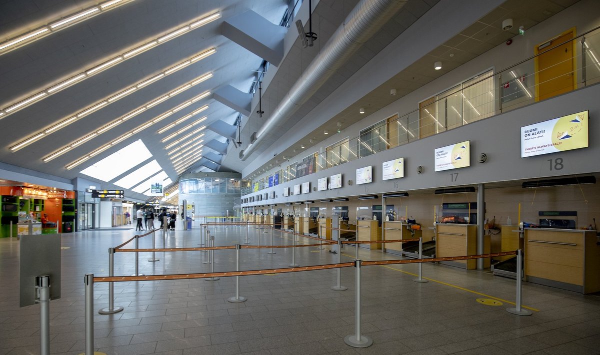 Koroonaviiruse mõjul tühjaks jäänud Tallinna lennujaam