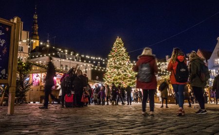 Tallinnas süüdati valgus jõulukuusel