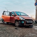 ФОТО | В столкновении двух автомобилей в Ласнамяэ пострадал один человек