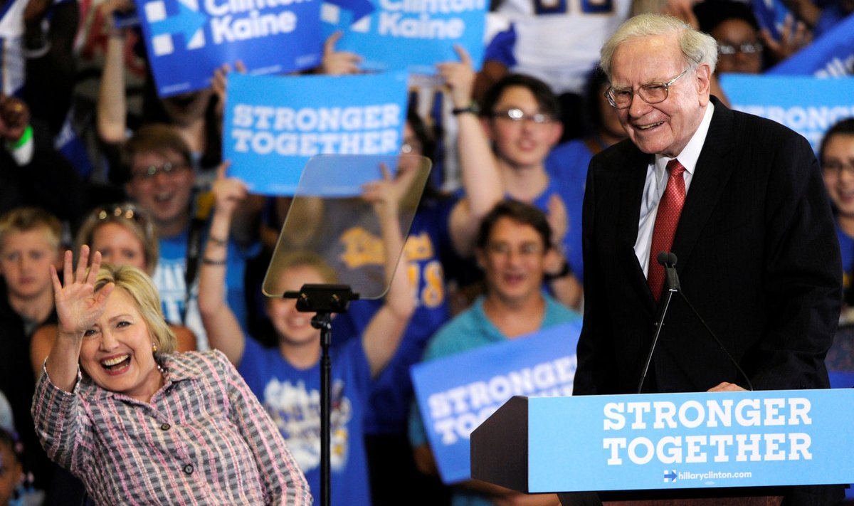 Warren Buffett Hillary Clintoni valmisüritusel Omahas