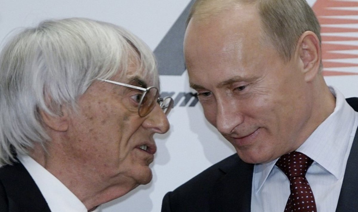 Bernie Ecclestone, Vladimir Putin, vormel-1 sarja juht, venemaa peaminister