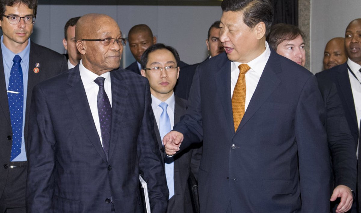 Hiina president Xi Jinping ja Lõuna-Aafrika Vabariigi president Jacob Zuma.
