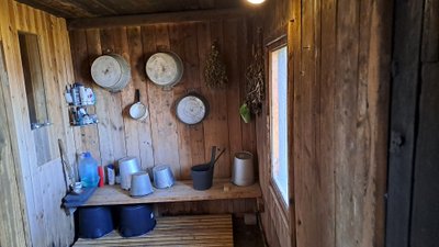 Eesti kõige põhjapoolsema sauna pesuruum Keri saarel. Taas midagi ainulaadset.