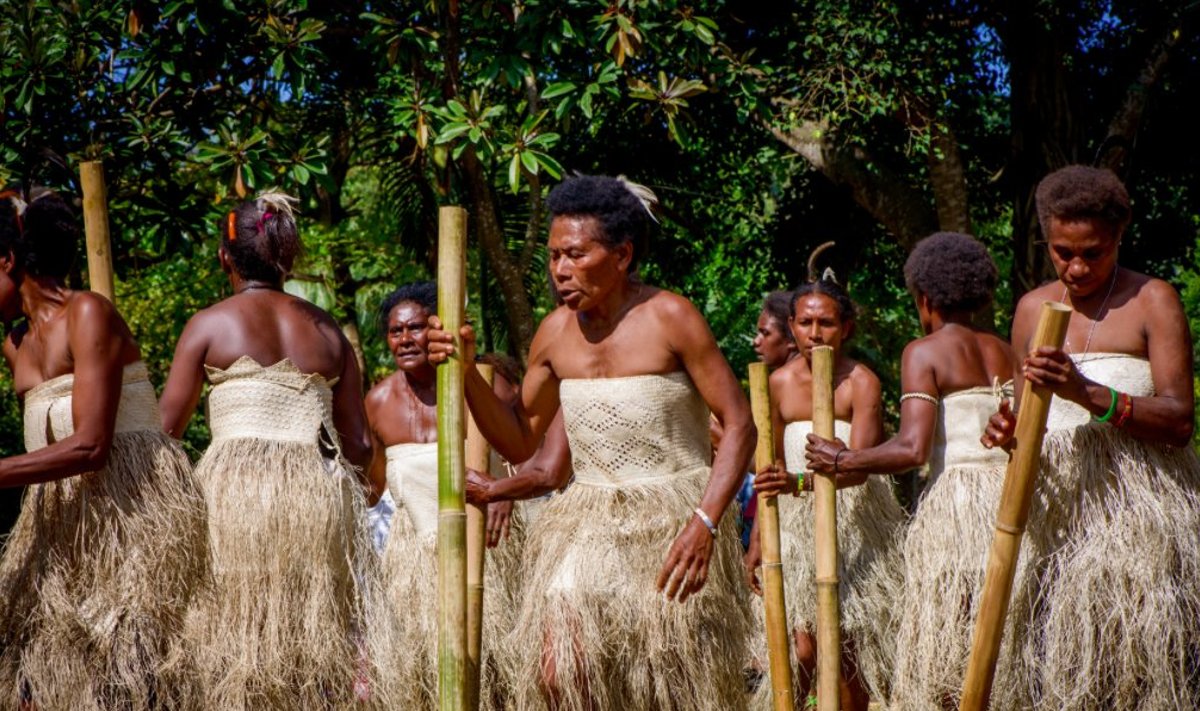 Traditsiooniline naiste tants Vanuatul.