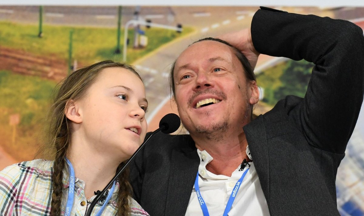 Greta Thunberg ja ta isa Svante