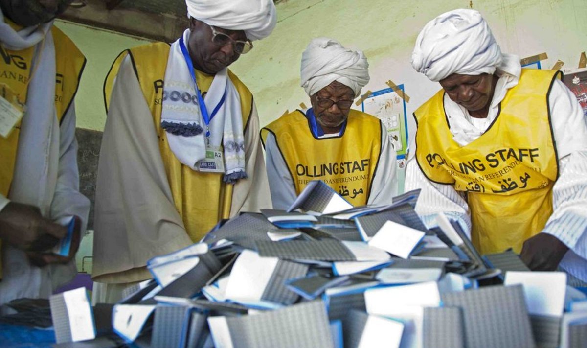 Häälte lugemine Sudaanis.