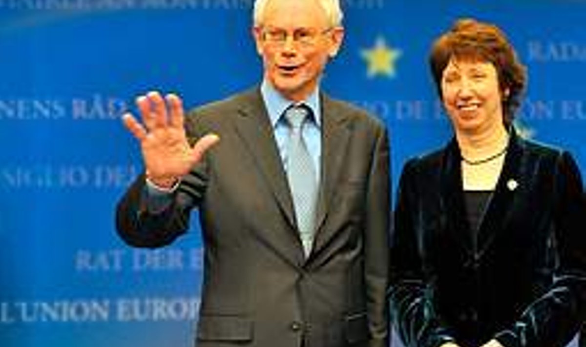 NAGU MEHED METSAST: Herman Van Rompuy sobis Euroopa Liidu presidendiks, sest ta on plekitu ning väikeriigid ei peljanud tema puhul suurriikide ülevõimu tekkimist. Endine kaubandusvolinik Catherine Ashton vastas aga ideaalselt ELi välisministri nõuetele: ta on naine, britt ja sots.