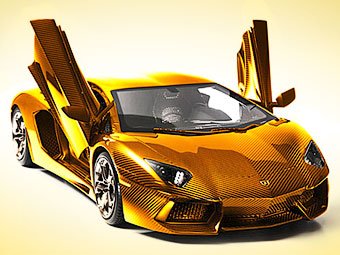 Lamborghini Aventador golden