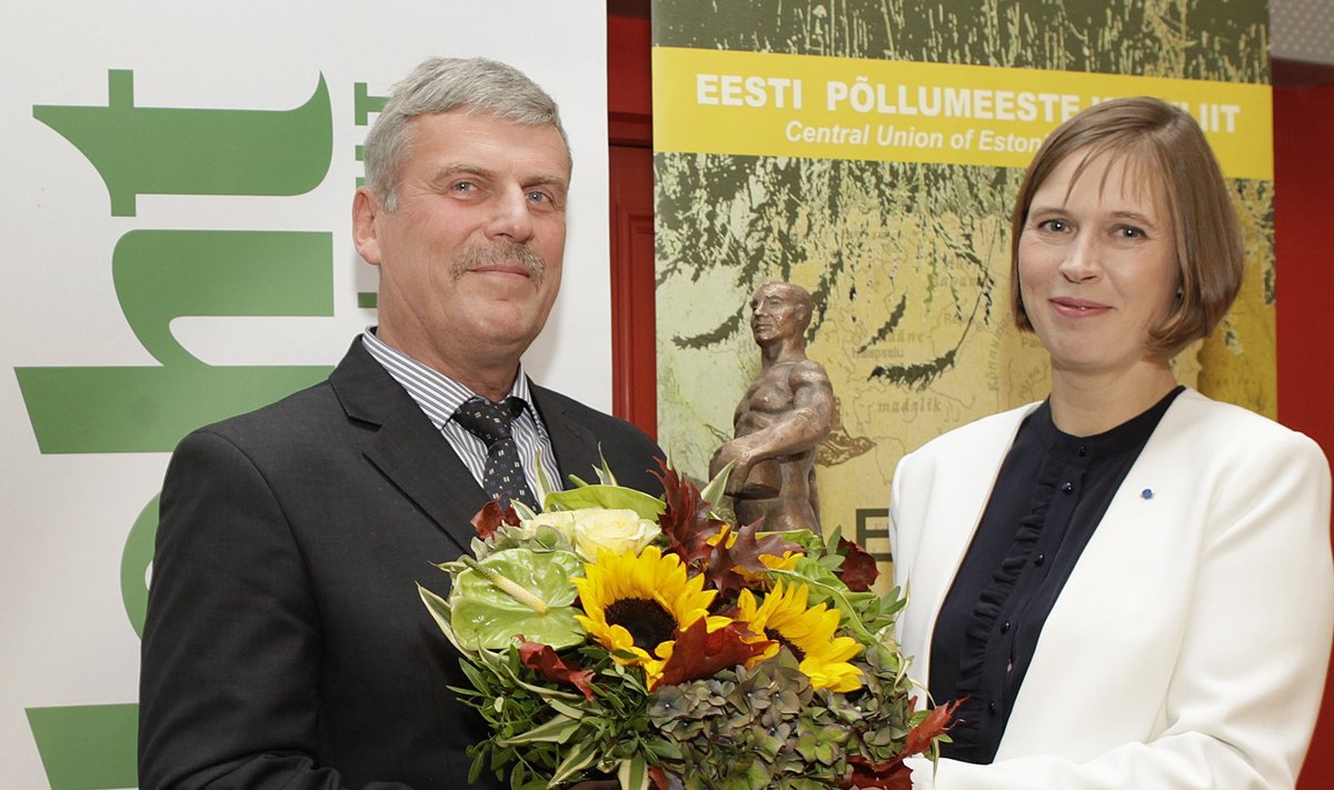 Aasta Põllumees 2016 Lembit Paal ja Eesti Vabariigi president Kersti Kaljulaid.
