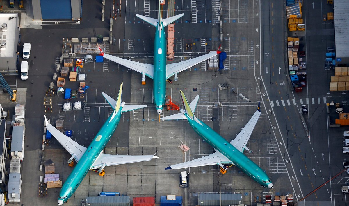 PROBLEEMIDE ALLIKAS: Boeing 737 MAX lennukid Boeingu tehases Rentonis.