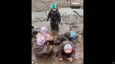 LÕBUS VIDEO | Halba ilma pole olemas! Nende laste mängulusti ei sega muda ega vihm