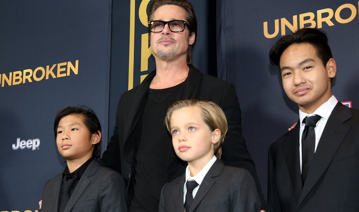 Pax Jolie-Pitt, Brad Pitt, Shiloh Jolie-Pitt, Maddox Jolie-Pitt