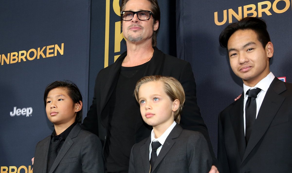 Pax Jolie-Pitt, Brad Pitt, Shiloh Jolie-Pitt, Maddox Jolie-Pitt