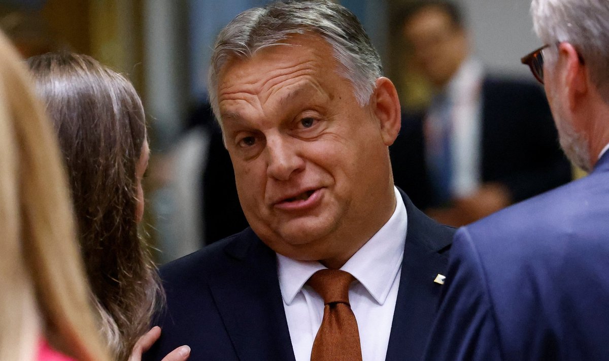 Ungari peaminister Viktor Orban reedel Euroopa Ülemkogul.