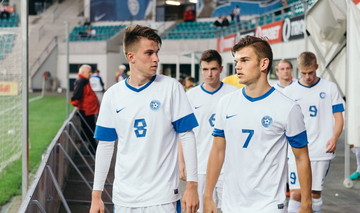 Mattias Käit ja Frank Liivak eelmisel aastal U21 koondises