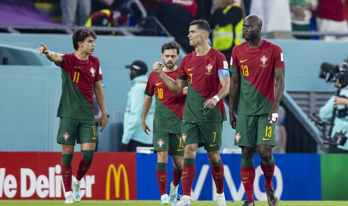 Portugali koondislased mängus Ghanaga