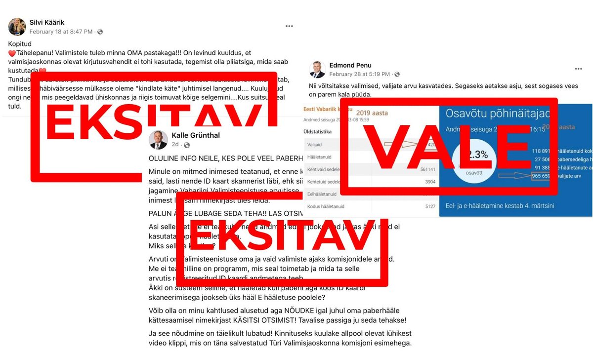 Kõik valimiste kohta levivad väiksemad ja suuremad valed suurendavad skeptilist suhtumist valimiste aususse.