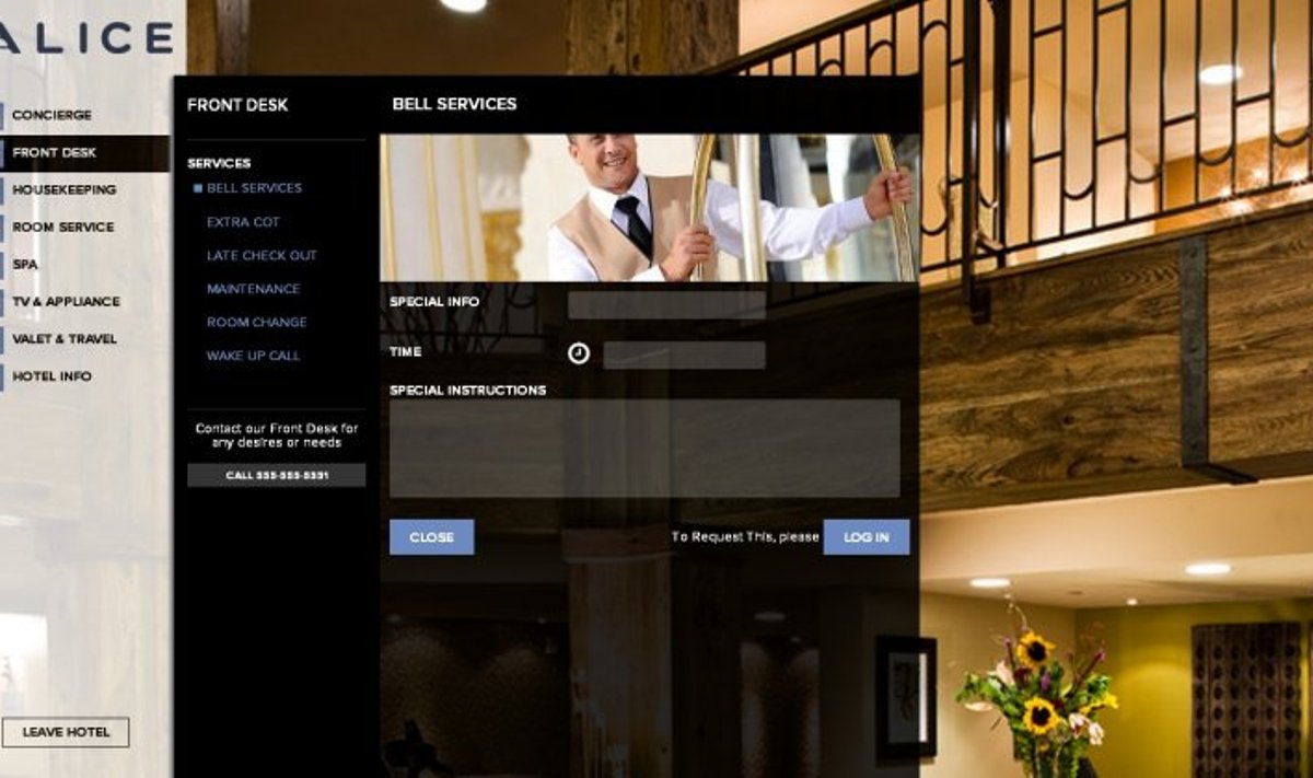 Uue ALICE´i hotelliteeninduse äppiga võib uksehoidjat näha vaid veebist.