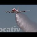 Võimas vaatepilt! Vaata videot, kuidas maailma kõige suurem tuletõrjelennuk metsatulekahju kustutab
