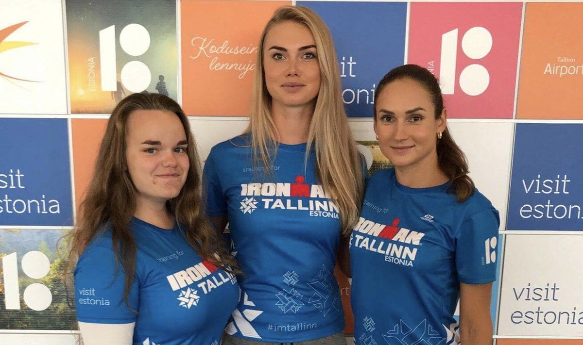 IRONMAN Tallinn triatlonil osalev võistkond FreeSpirit Heli Hiiemäe, Saskia Alusalu ja Kaisa Kukk