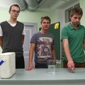 Õpilasfirma Kolm Põrsakest katse kuiva jääga
