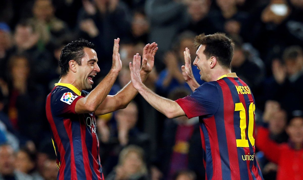 Xavi ja Messi 2014. aastal
