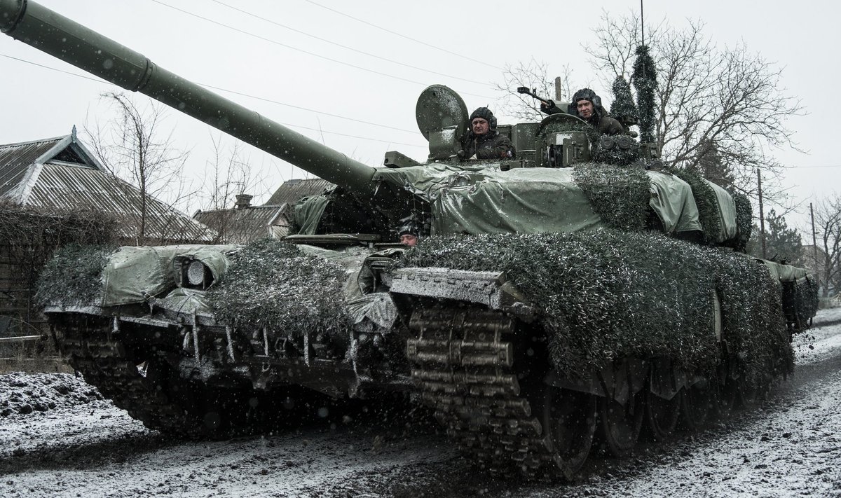 Танк российской армии в Донбассе
