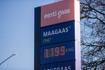 CNG hind Eesti Gaasi tanklas