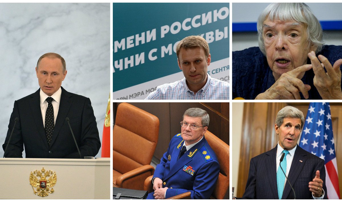 Vladimir Putin, Aleksei Navalnõi, Juri Tšaika, Ljudmila Aleksejeva, John Kerry
