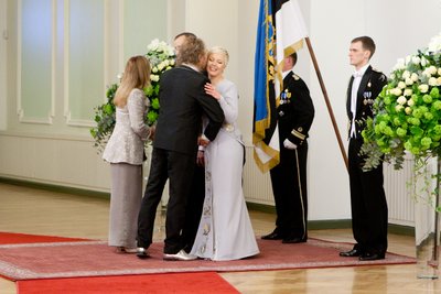 Andres Mustonen, Malle Talvet-Mustonen, Presidendi vastuvõtt Estonias