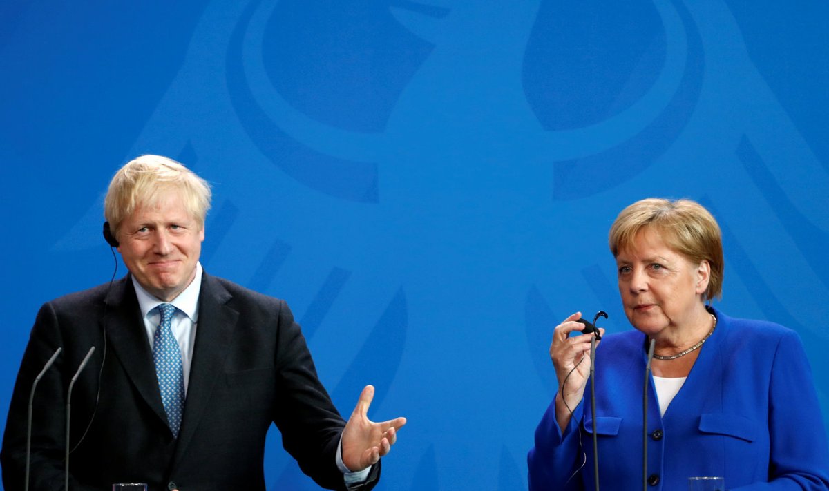 Джонсон и Меркель на пресс-конференции