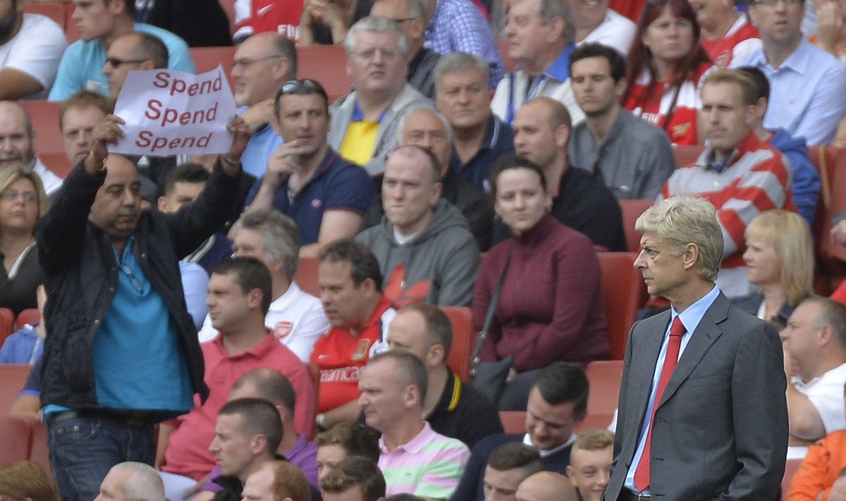 Arsène Wenger ja tuline Arsenali poolehoidja.