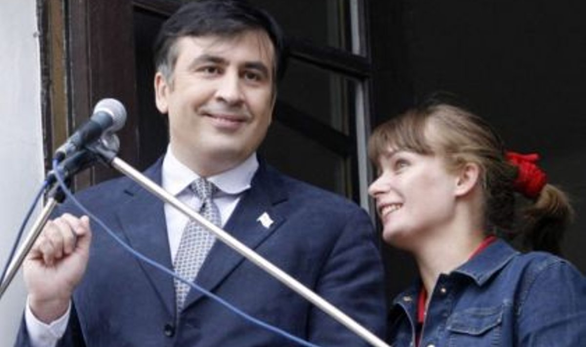 Gruusia president Mihheil Saakašvili ja abikaasa Sandra Roelofs