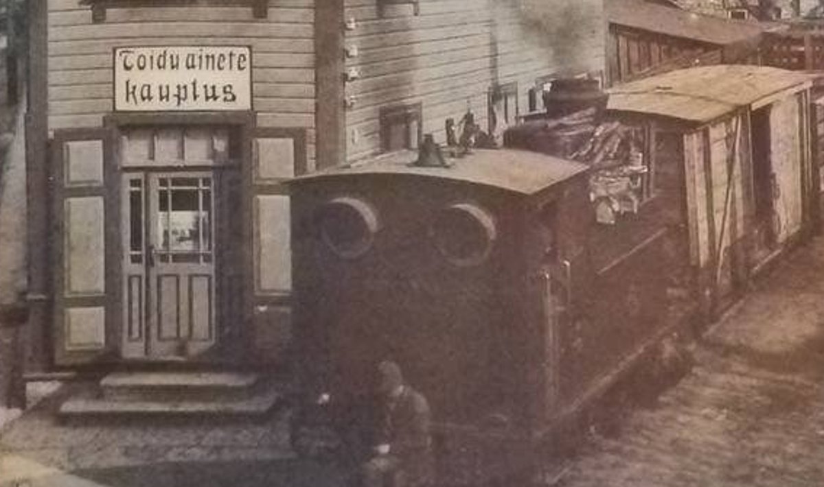 Kaubarong Vesivärava tänaval 1920. aastatel (kliki pildil, et näha seda täismõõdus).