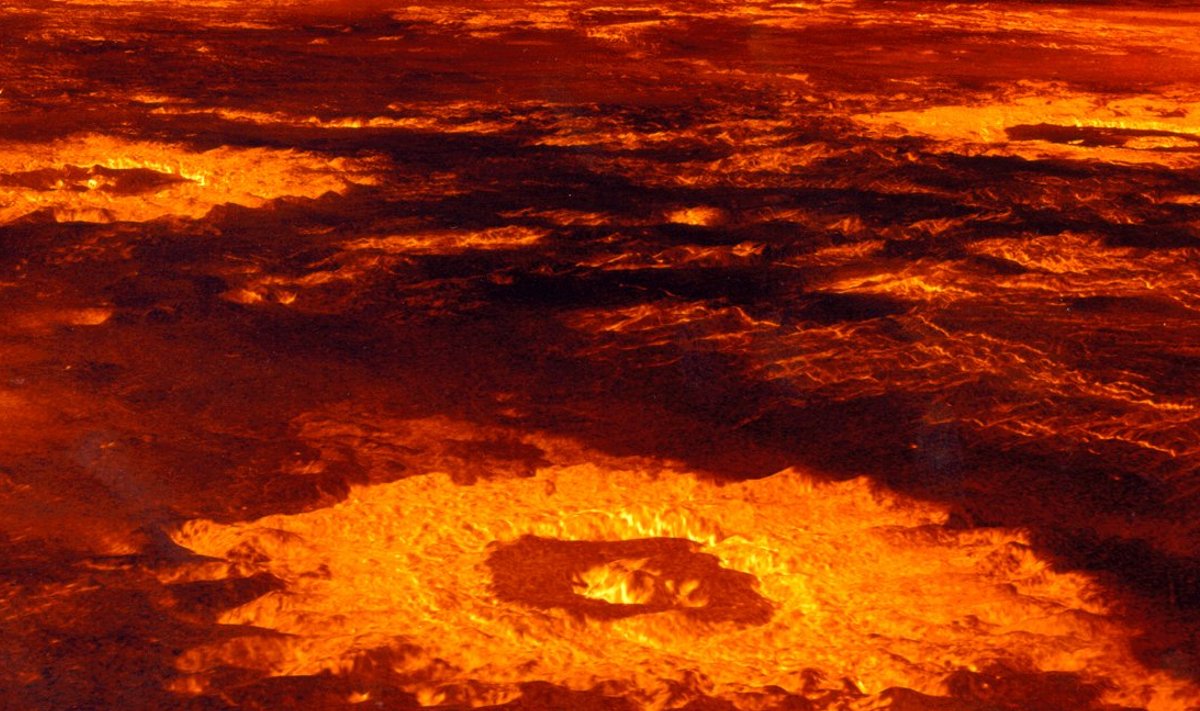 Veenuse tulikuum pind. Foto: NASA