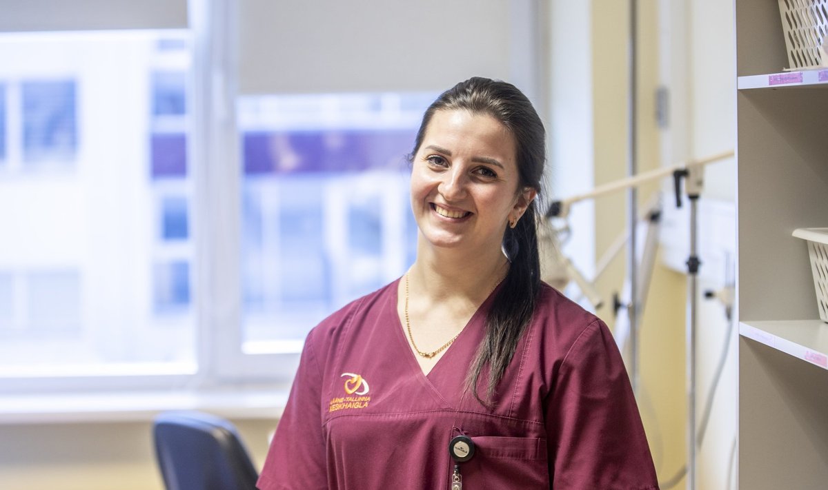 Любовь Бойко начала работать сестрой-сиделкой в LTKH через две недели после прибытия в Эстонию. Однако ее цель состоит в том, чтобы стать медсестрой.