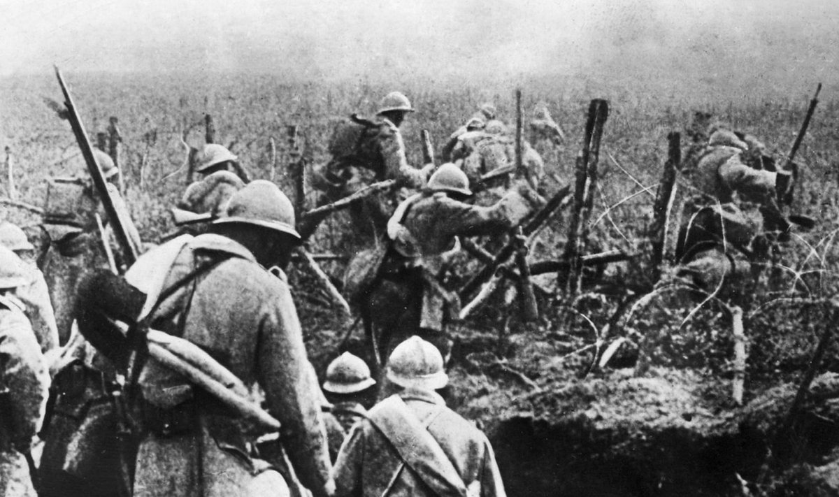 Prantslased Verduni lahingus aastal 1916.
