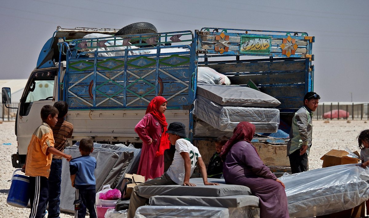 Süüria põgenikud põgenikelaagris Jordaanias