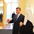 DELFI FOTOD: Patriarh Kirill kohtus riigikogu esimehe Ene Ergma ja peaminister Andrus Ansipiga