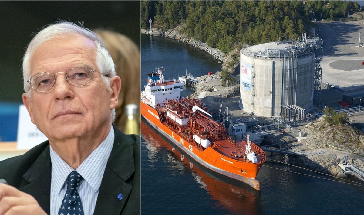 Josep Borrell / LNG terminal Nynäshamni linnas Rootsis