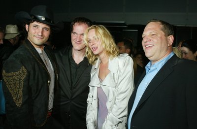 Robert Rodriguez, Quentin Tarantino, Uma Thurman ja Harvey Weinstein "Kill Bill Vol.2" järelpeol 2004. aastal. 