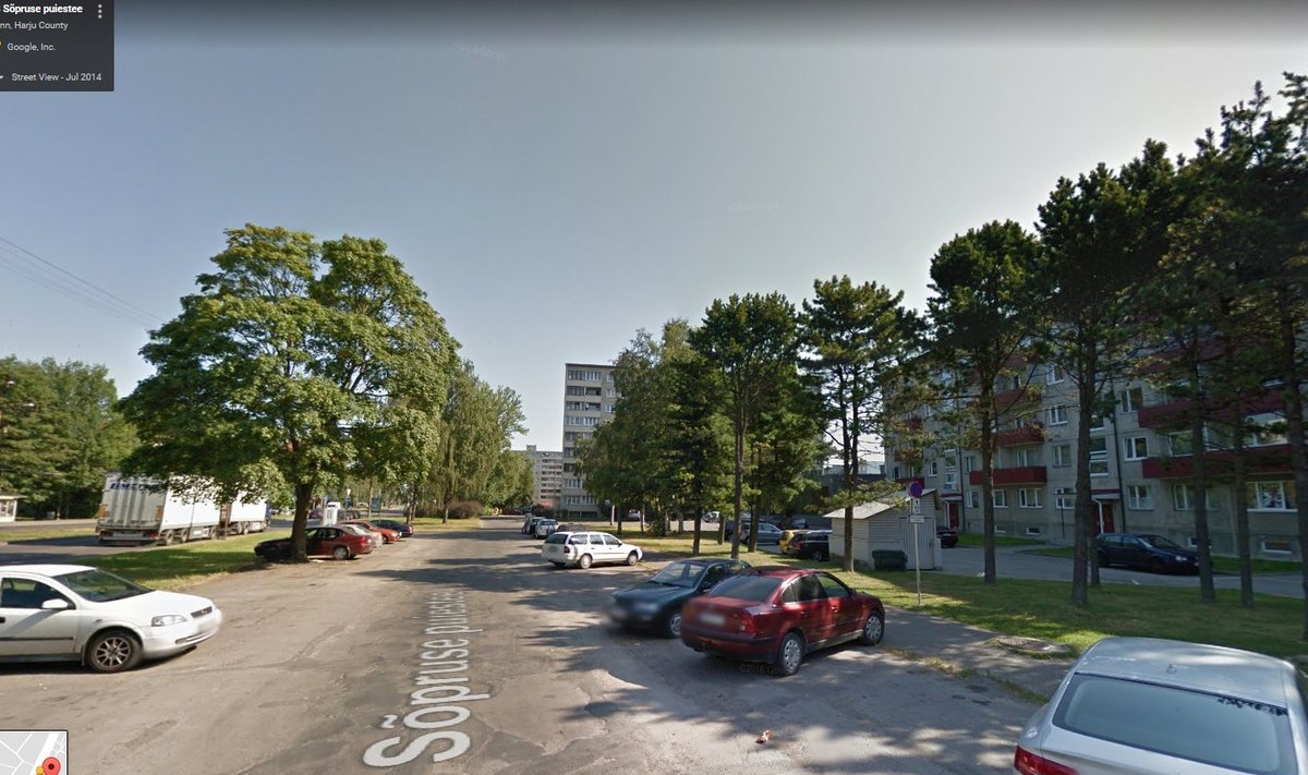 Tallinn, Sõpruse pst 173  juures (Google Street View ekraanitõmmis)