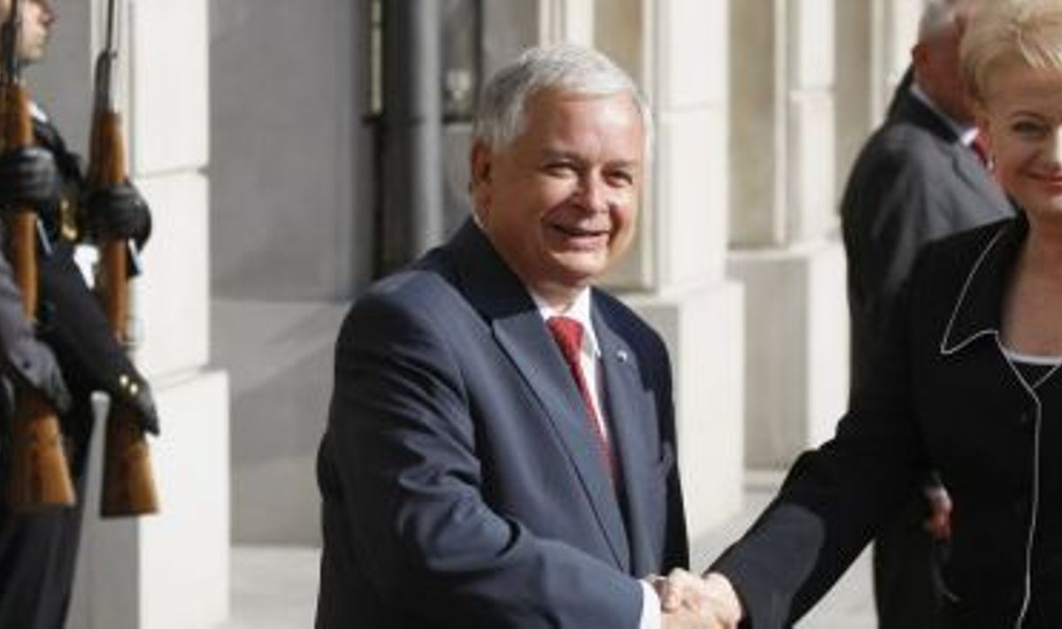Lech Kaczyński ja Dalia Grybauskaitė Varssavis