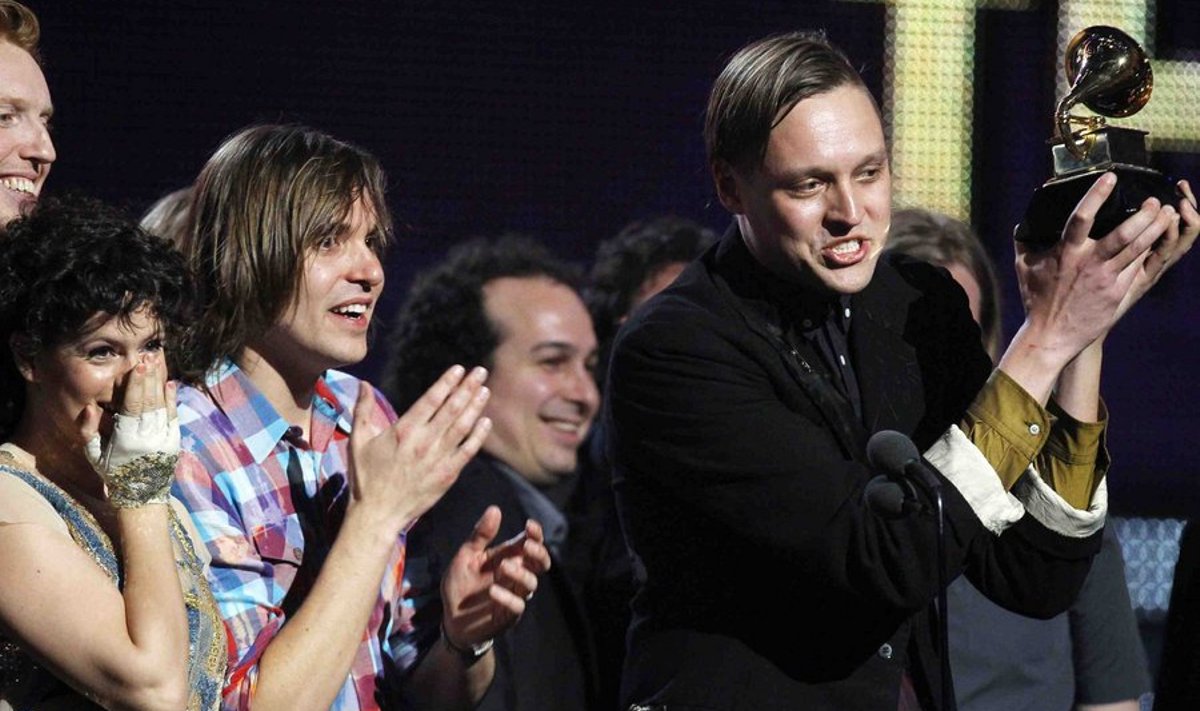 Arcade Fire juubeldamas Grammy auhindade jagamisel