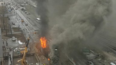 VIDEO JA FOTOD: Ülemistel rajatavas trammitunnelis puhkes tulekahju